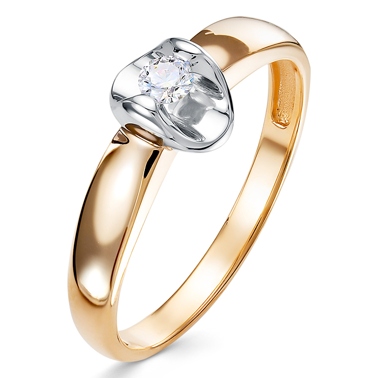 Кольцо, золото, бриллиант, 3799-110